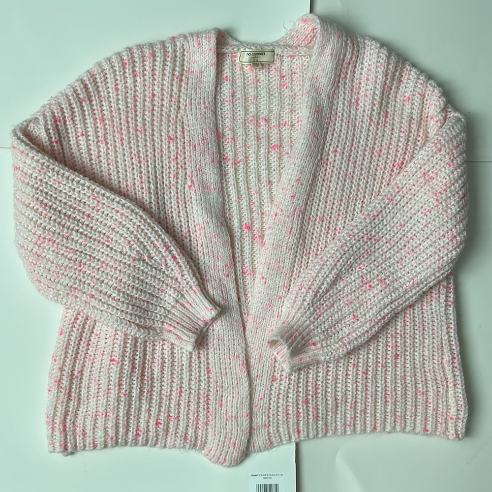 No comment pink cardigan #A39
